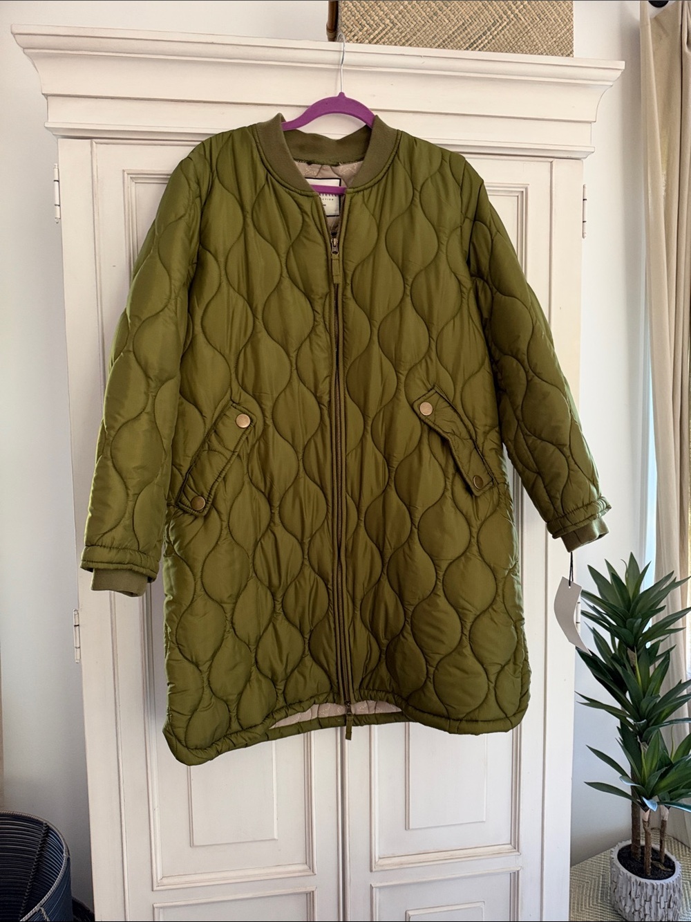 Bagatelle Army Green Puffer Coat